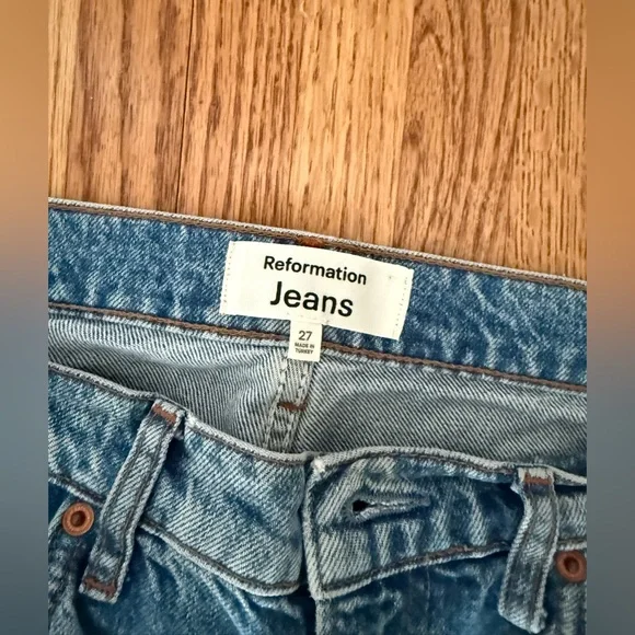 Reformation Val 90s Mid Rise Straight Jeans - Picture 8 of 9